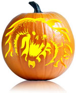 LOTR Balrog Pumpkin Stencil