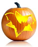 Bat in a Star Pumpkin Stencil