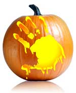 Bloody Hand Pumpkin Carving Stencil