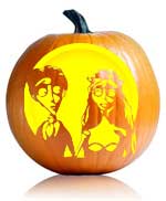 corpse bride pumpkin stencil