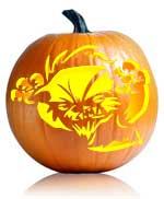 Cute Werewolf Pumpkin Pattern