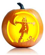 Easy Scarecrow Pumpkin Stencil