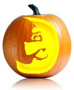 Happy Moon Pumpkin Stencil