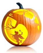 Headless Horseman Pumpkin Stencil