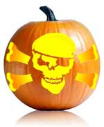 jolly roger pumpkin carving pattern