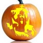 scared ghost pumpkin carving pattern
