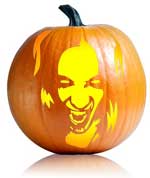 Vampire Girl Pumpkin Carving Stencil