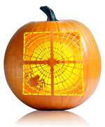 Window Web Pumpkin Stencil