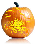 Goku Pumpkin Stencil