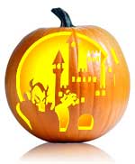 Dracula Castle Pumpkin Stencil