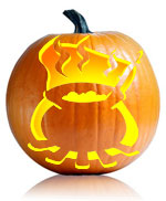 Cauldron Pumpkin Stencil
