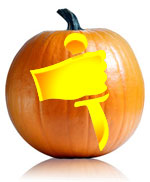 Knife Wielder Pumpkin Stencil