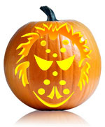 Hockey Terror Pumpkin Stencil