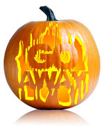 Go Away pumpkin Carving pattern
