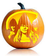 Jane New Moon Pumpkin Stencil
