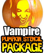 Vampire Pumpkin Stencil Package