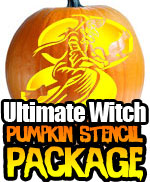 Witch Pumpkin Stencil Package