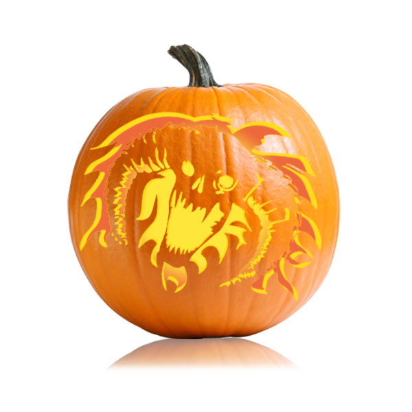 LOTR Balrog Pumpkin Stencil - Ultimate Pumpkin Stencils