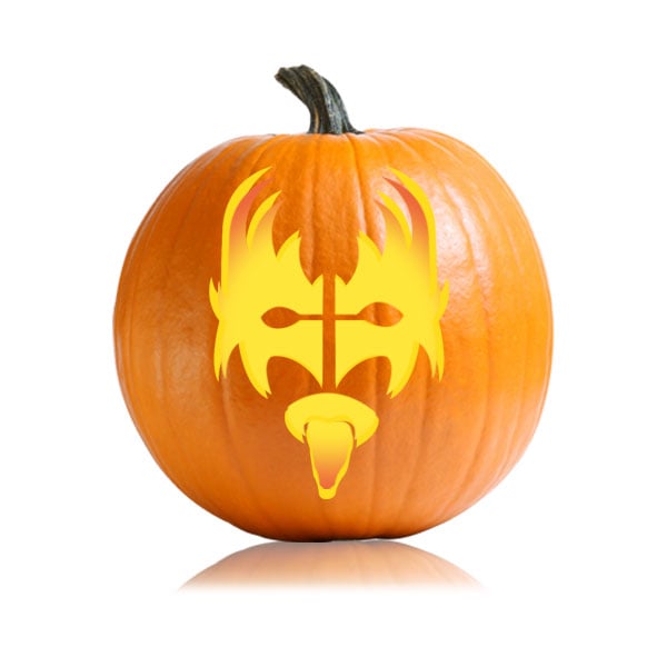 Kiss Gene Simmons Pumpkin Carving Stencil - Ultimate Pumpkin Stencils