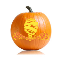 Mummy Pumpkin Stencil - Ultimate Pumpkin Stencils