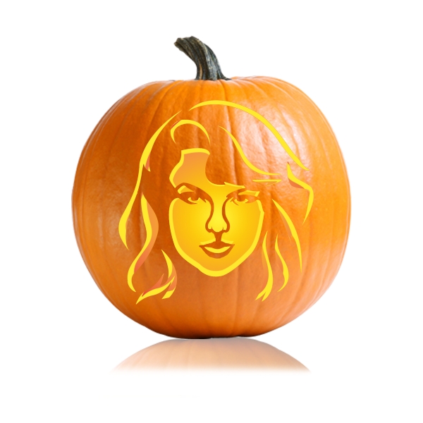 Taylor Swift Pumpkin Carving Stencil - Ultimate Pumpkin Stencils