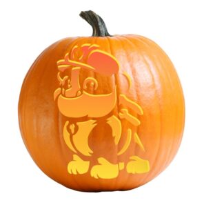 Rubble - Paw Patrol Pumpkin Carving Stencil - Ultimate Pumpkin Stencils