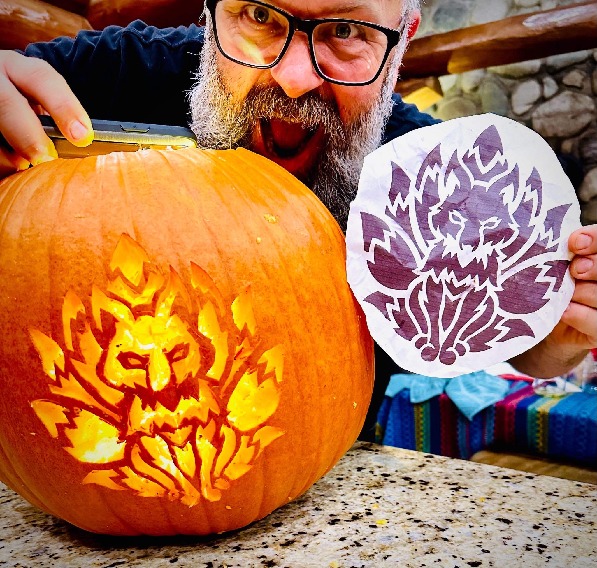 Rick Grimes Pumpkin Pattern